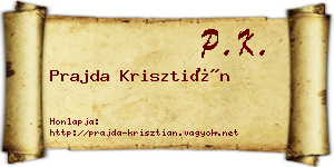Prajda Krisztián névjegykártya